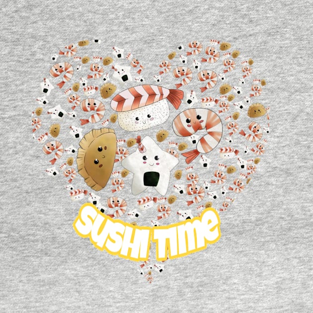 Cute Sushi Time Design by Mydrawingsz